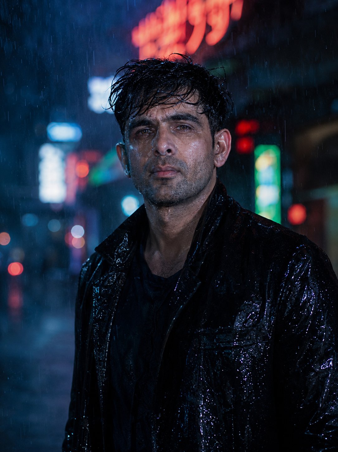 Rainy Mood Cinematic Portrait