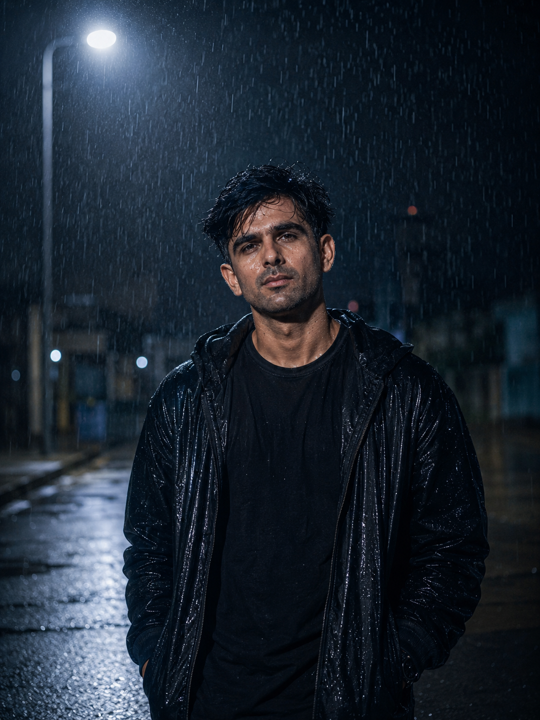 Dark Aesthetic Rain Portrait
