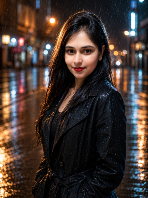 Rainy Night Cinematic Scene