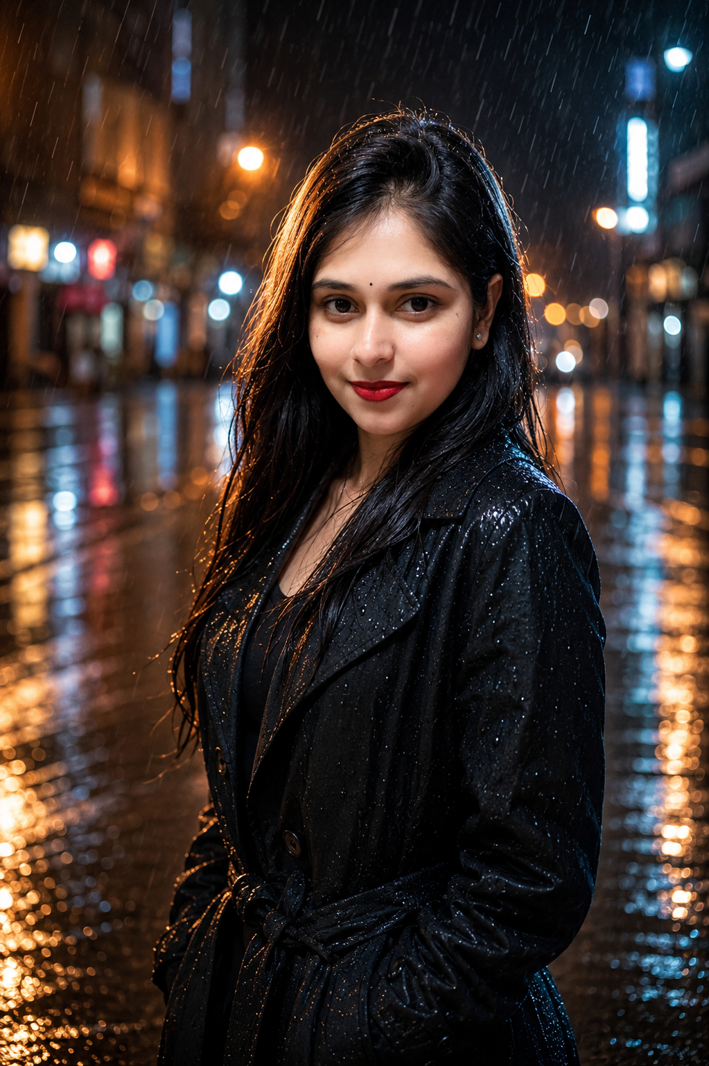 Rainy Night Cinematic Scene